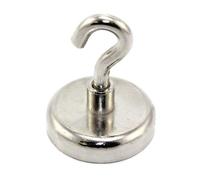 Aimant de Serrage en Néodyme Avec Crochet M8 Pour Les Articles Suspendus, Détenant Ou Affichez - 48mm de diamètre - 95kg - Pack de 10