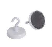 Aimant de Serrure Peint en Ferrite Avec Un Crochet M4 Pour Suspendre, Tenir Ou Afficher Des Articles - 32mm dia - 7,3kg