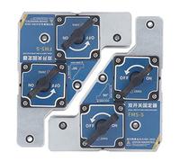 Aimant De Soudage 2 Pièces, Support Magnétique De Soudage à 2 Interrupteurs 90 Degrés 28KG Outil De Montage De Support D'angle De Support Magnétique De Soudeur