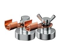 Aimant De Terre De Soudage - 2X Têtes Magnétiques | Pinces Ďe Soudage En , 3,7 Cm / 1,46 Pouces Đe Cuivre Magnétisme Puissant 500A Électrode D́e Cuivre Avec Support D̄e Serrage Outil D'atelier