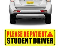 Aimant de voiture du conducteur étudiant - S'il vous plaît être un véhicule d'avertissement du patient | Aimant de conducteur étudiant pour voiture | Avertissement d'aimant de sécurité réfléchissant r