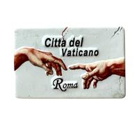 Aimant décoratif Cité du Vatican Rome, Détail de la Création de Michel-Ange, Souvenir Artistique de Collection