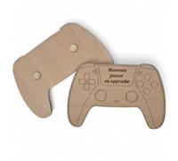 Aimant Décoratif en Bois Manette de Console, Accessoire pour Annonce de Grossesse, Fabriqué en France, Cadeau Original
