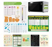 Aimant Du Graphique De Mesure De La Cuisine - Douche De Conversion De Cuisson, Guide De Référence De Cuisson | Aimant De Réfrigérateur Extra Large Avec Des Graphiques De Poids, Liquide Et De Températu