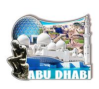 Aimant en bois 3D Abu Dhabi United Arab EMI - Aimants de réfrigérateur - Souvenirs de voyage - Décorations faites à la main - 2