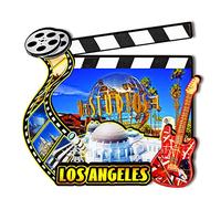 Aimant en bois 3D USA Los Angeles pour réfrigérateur - Souvenirs de voyage - Décorations faites à la main - 4