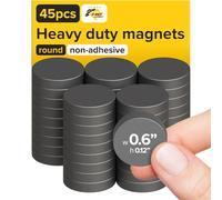 Aimant en ferrite produit Like 2S-7ZVX-11K7 - Diamètre : 15 mm x 3 mm - Sans adhésif 3M - Emballage de couleur - 45 pièces par paquet