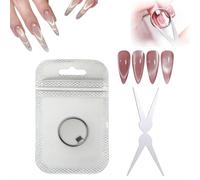 Aimant en forme d'anneau œil de chat pour ongles, outil d'aimant creux en Y et Rin-gMagnet (large faisceau, cœur, français), mini aimants ronds puissants pour ongles français pour la maison, le salon