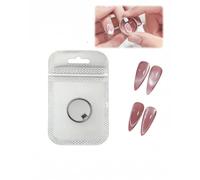 Aimant en forme d'anneau œil de chat pour ongles, outil d'aimant puissant pour ongles, Y & Rin-gMagnet (faisceau large, français), œil de chat circulaire creux portable pour bricolage à domicile