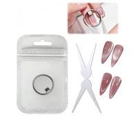 Aimant en forme d'anneau œil de chat pour ongles, outil d'aimant puissant pour ongles, Y & Rin-gMagnet (large faisceau, cœur, français), cercle creux et portable œil de chat pour bricolage à domicile