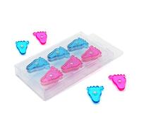 Aimant en Forme de Bébé Bleu et Rose pour Réfrigérateur, Tableau Blanc, Panneau de Préavis Ou Douches pour Bébé - 22mm dia x 4mm de Haut - Pack de 120