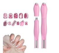 Aimant en forme de cœur for vernis gel œil de chat 3 en 1 en forme de cœur, stylo magnétique for nail art en forme de ligne ronde et ronde(1pcs-b)