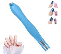 Aimant en forme de cœur pour vernis à ongles gel Cat Eye 2025 - Outil magnétique 3 en 1 - En forme de cœur - Forme ronde - Pour bricolage et salon - Bleu