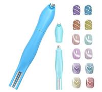 Aimant en forme de cœur pour vernis gel œil de chat, 3 en 1 en forme de cœur, stylo magnétique pour nail art, détachable et facile à utiliser, pour décoration d'ongles (bleu)