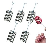 Aimant En Forme De Cœur Pour Vernis Gel Œil De Chat, Kit D'outils De Nail Art Magnétique Œil De Chat, Aimant En Forme De Cœur Pour Ongles, Avec Guide En Y, Kit De Manucure DIY (#B/5 pièces)