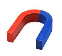 Aimant En Forme De U Peint En Fer À Cheval Pour Enfants, Outil D'expérimentation Physique, Pôle D'enseignement Rouge Et Bleu, Jouet Physique