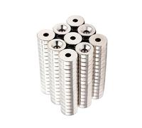 Aimant en néodyme à disque N35, aimant annulaire puissant et Permanent à base de terres rares, feuille ronde de 10/14/15/30mm (Color : 10x6-4mm(100pcs))