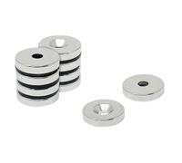 Aimant en Néodyme Pour Les Arts, L'Artisanat, la Fabrication de Modèles, Le Bricolage, Les Passe-Temps - 25mm dia x 5mm D'Épaisseur x 6,0mm C/Puits - 11,2kg - Nord
