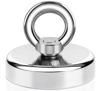 Aimant en néodyme puissant - 60 mm - Extra puissant - 120 kg - Pour la pêche magnétique - Avec trou - Pour la maison, l'atelier, la pêche magnétique dans les lacs, la pelouse, l'océan - 1 pièce