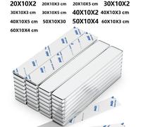 Aimant en néodyme Super puissant avec bloc magnétique adhésif double face NdfeB N35 imanes magnétiques permanents puissants pour réfrigérateur 20X10X3MM