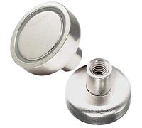 Aimant en pot en néodyme avec filetage - Extra puissant - Diamètre 16 mm - Force de traction 6 kg - Aimant grappin rond avec filetage intérieur M3
