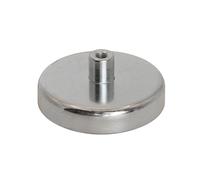Aimant en Pot Ferrite Avec Fil Interne M5 Pour Les Arts, L'Artisanat, la Fabrication de Modèles, Le Bricolage et Les Passe-Temps - 50mm dia x 10mm D'Épaisseur - 22,5kg de Traction - Pack de 4