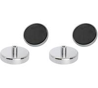 Aimant en Pot Ferrite Pour Applications de Bricolage, D'Ingénierie, de Fabrication, de Suspension et de Maintien - 80mm dia x 32mm de Haut x M10 Thread - 60kg (Lot de 2)
