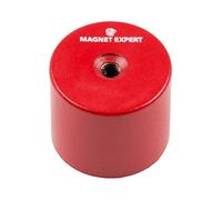 Aimant en Pot Profond Alnico Pour Applications á Haute Température, Ingénierie et Fabrication - 35mm dia x 30mm D'Épaisseur C/W M6 Trou Fileté - Put de 14kg - Pack de 4
