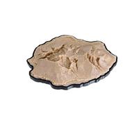 Aimant, encrier, cadeau, souvenir décoratif, topographique en 3d de l'île de l'océan indien afrique La Réunion (Marron-Noir)