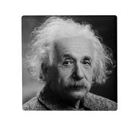 Aimant Frigo Céramique Carré - Albert Einstein Scientifique Photo de Star Célébrité Sciences Original 1 - Format 5x5cm Magnet Décoratif Souvenir pour Réfrigérateur et Tableau Magnétique Imprimé en