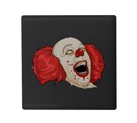 Aimant Frigo Céramique Carré - Clown Monstre Halloween Peur Horreur Film - Format 5x5cm -Magnet Décoratif Souvenir pour Réfrigérateur et Tableau Magnétique Imprimé en France