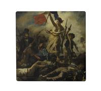 Aimant Frigo Céramique Carré - Eugene Delacroix La Liberte Guidant Le Peuple Revolution - Format 5x5cm Magnet Décoratif Souvenir pour Réfrigérateur et Tableau Magnétique Imprimé en France