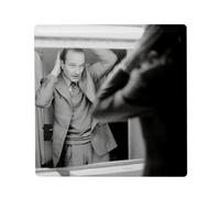 Aimant Frigo Céramique Carré - Jacques Chirac Swag Classe Coiffure President France - Format 5x5cm Magnet Décoratif Souvenir pour Réfrigérateur et Tableau Magnétique Imprimé en France