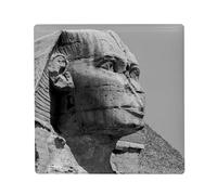 Aimant Frigo Céramique Carré - Le Sphynx Vallée du Nil Egypte Photo Noir et Blanc - Format 5x5cm Magnet Décoratif Souvenir pour Réfrigérateur et Tableau Magnétique Imprimé en France
