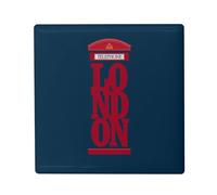 Aimant Frigo Céramique Carré - London Cabine Téléphonique Vintage Angleterre Londres - Format 5x5cm -Magnet Décoratif Souvenir pour Réfrigérateur et Tableau Magnétique Imprimé en France