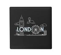 Aimant Frigo Céramique Carré - London Londres Angleterre Luxe Style - Format 5x5cm -Magnet Décoratif Souvenir pour Réfrigérateur et Tableau Magnétique Imprimé en France