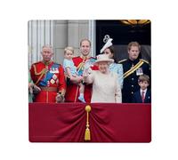 Aimant Frigo Céramique Carré - Reine Elisabeth II Famille Royal 2019 Reine d'Angleterre Philip Charles - Format 5x5cm Magnet Décoratif Souvenir pour Réfrigérateur et Tableau Magnétique Imprimé en