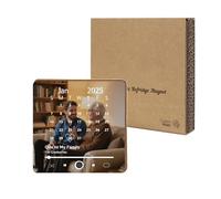 Aimant Frigo Musique Rétro Personnalisé avec Photo, Texte, Chanson - Magnet Musical Personnalisable Cadeau Papa Noël Anniversaire Fête des Pères Saint-Valentin (Style 8)