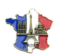 Aimant Frigo Paris, Europe Tourist Souvenir, Aimants De Réfrigérateur D'artisanat d'art, France Souvenir, Innovative Resin Fridge Magnet Stickers, Notre-Dame Cathedral De Paris, EiffelTower