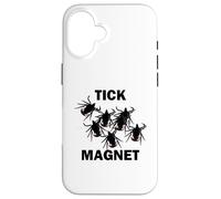 Aimant Humoristique en Forme de Tique - Noir Coque pour iPhone 16