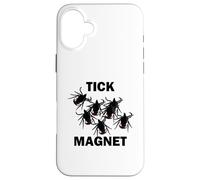 Aimant Humoristique en Forme de Tique - Noir Coque pour iPhone 16 Plus