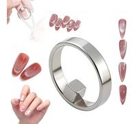Aimant œil de chat en forme d'anneau pour ongles, aimant creux œil de chat pour ongles, Y et Rin-gMagnet (large faisceau, cœur, français), portable et creux œil de chat pour le bricolage à domicile