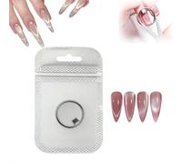 Aimant œil de chat en forme d'anneau pour ongles, aimant creux œil de chat pour ongles, Y et Rin-gMagnet (faisceau large, cœur, français), mini aimants ronds puissants pour ongles à la française