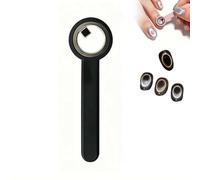 Aimant œil de chat en forme d'anneau pour ongles, aimant œil de chat puissant en Y et anneaux aimants à ongles avec large faisceau/pointes françaises creuses, kit de manucure en gel, portable pour