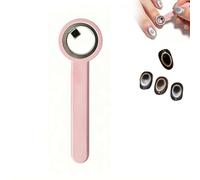 Aimant œil de chat en forme d'anneau pour ongles, aimant œil de chat puissant en Y et anneaux aimants à ongles avec large faisceau/pointes françaises creuses, kit de manucure en gel, portable pour