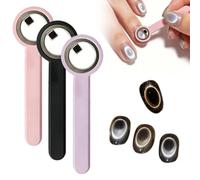 Aimant œil de chat en forme d'anneau pour ongles, anneau magnétique en œil de chat, aimant circulaire creux avec poignée, Y et Rin-gMagnet, facile à utiliser pour le bricolage à la maison