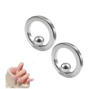 Aimant œil de chat en forme d'anneau pour ongles, outil magnétique à ongles puissant, mini aimant rond puissant pour French Tip Tool, Portable Hollow Circulaire Cat Eye pour le bricolage à la maison