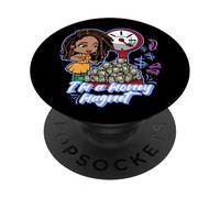 Aimant « I'm The Money Black Queen Fun Hustler Melanin Sista » PopSockets PopGrip Adhésif