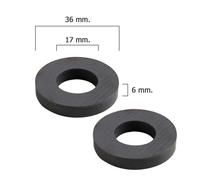 Aimant magnétique - WOLFPACK - Ferrite anneau - 36x17x6 mm - Blister 2 unités