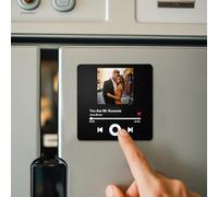 Aimant Musical Personnalisé,Aimant Frigo Musical Personnalisable Magnet Frigo Musical,Aimant de Réfrigérateur Musical Personnalisé,Cadeau de Noël,de Saint-Valentin pour Couple,Lui et Elle (A)
